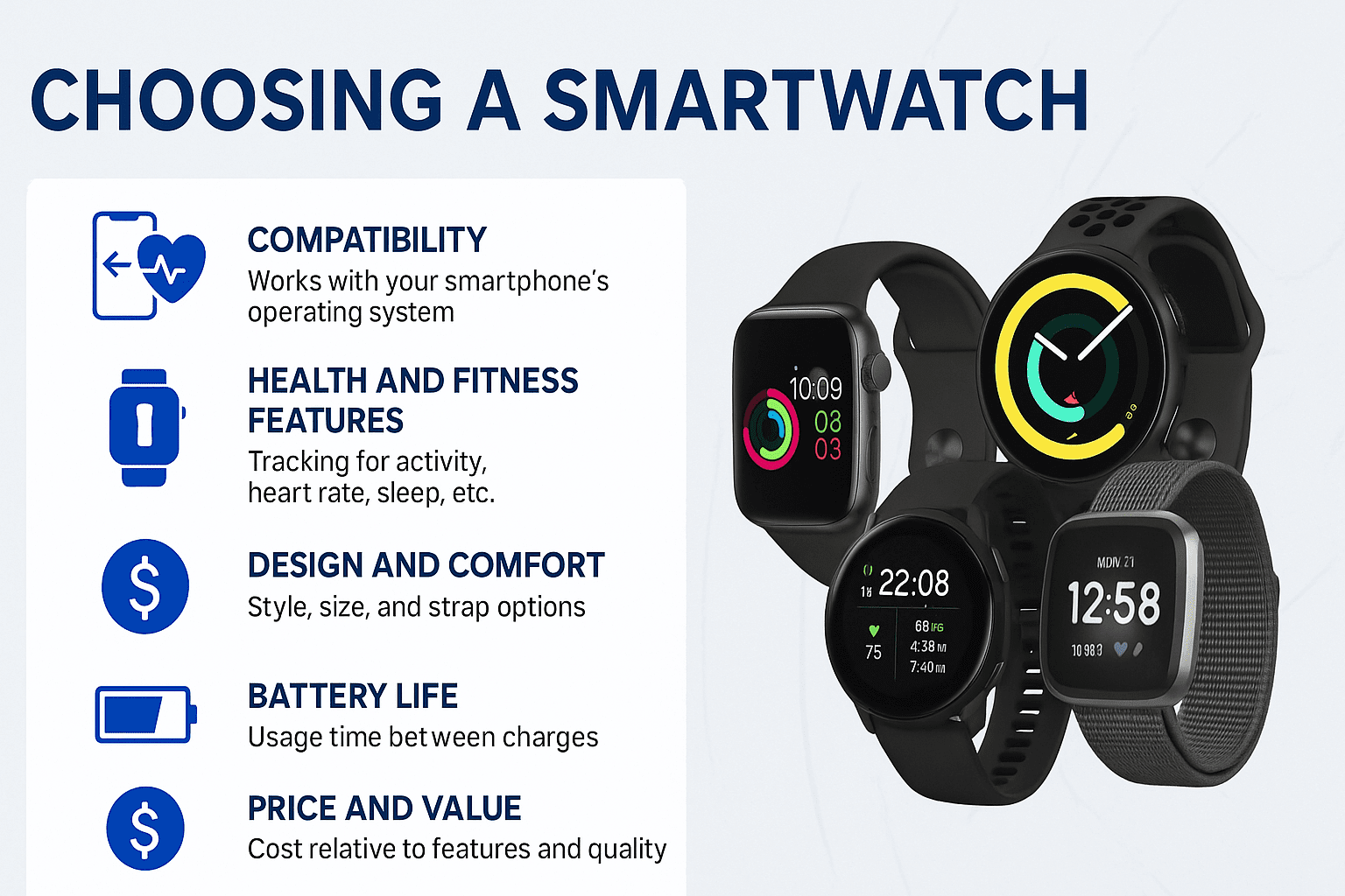 Key Considerations When Choosing a Smartwatch