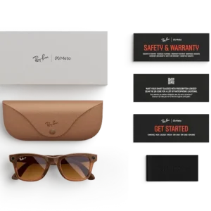 Ray-Ban Meta Smart Glasses - F SHINY CARAMEL, L POLAR BROWN - Image 4