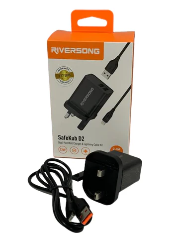 Riversong AD29-UK-CT85 Dual-Port Wall Charger SafeKub D2