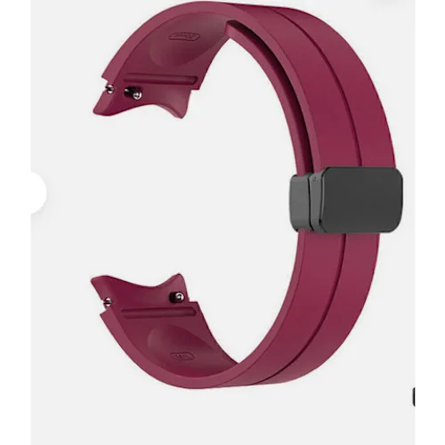 Red Magnetic Silicone Strap Band