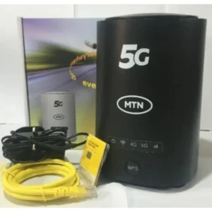 MTN 5G Broadband Router With 100GB Bonus Data – 4 LAN Ports & Telephone Port (Black)