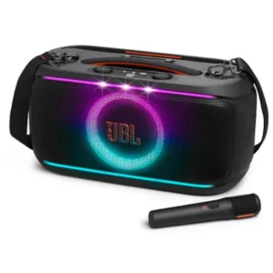 JBL PartyBox On-The-Go Essential Speaker With Dual Mic – Black