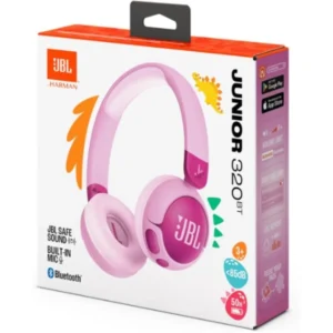 JBL Junior 320BT – Wireless On-Ear Bluetooth Headphones for Kids with Built-in Mic – Pink