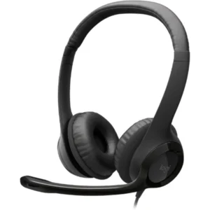 Logitech H390 Wired USB Headset with Noise Cancelling Microphone – Black