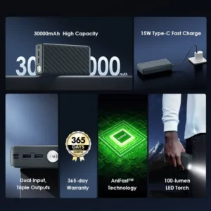 PowerBox 300 Lit OPB-1301 Powerbank – High-Capacity Portable Charger - Image 2