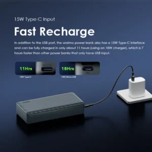 PowerBox 300 Lit OPB-1301 Powerbank – High-Capacity Portable Charger - Image 4