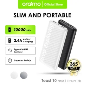 Toast 10 Flash OPB‑P118D Powerbank – Portable 10,000 mAh Fast Charging Battery Pack