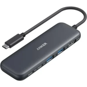 Anker USB-C 5-in-1 Data Hub – USB-C to HDMI Splitter with 4K Display & 100W Power Delivery