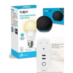 Smart Home Starter Kit – Voice Control Bundle (Echo Dot + Tapo Bulb + Smart Plug)