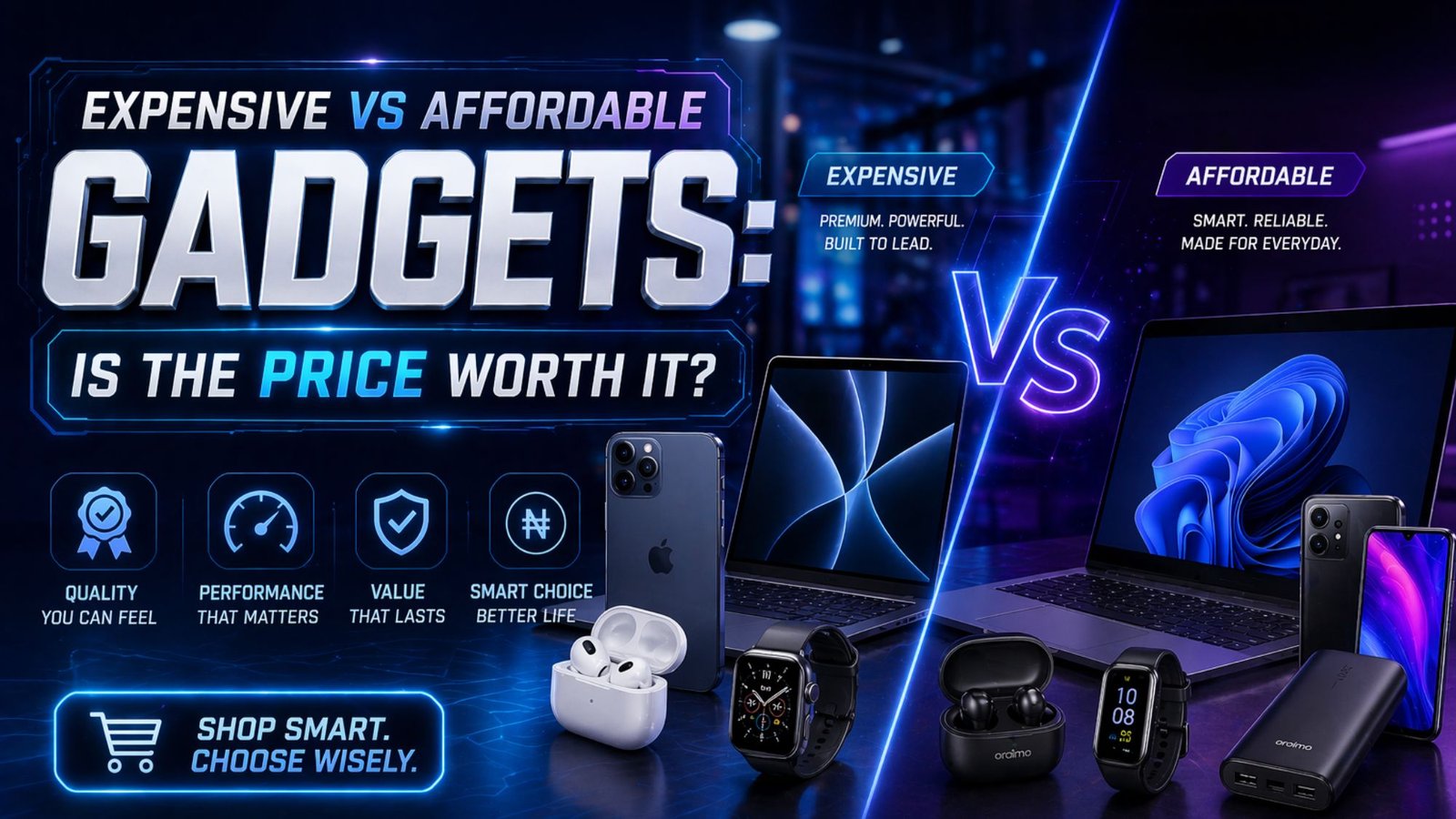Expensive vs affordable gadgets