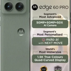 Motorola Edge 60 Pro 5G – 6.7-Inch P-OLED 120Hz Display, Dimensity 8350 Extreme, 50MP Triple Camera & 6000mAh Battery
