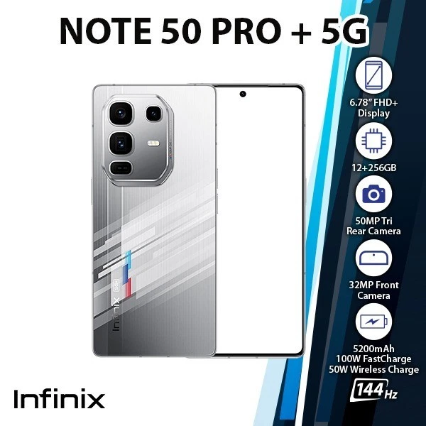 Infinix NOTE 50 Pro+ 5G 12GB RAM 256GB | 100W Charging